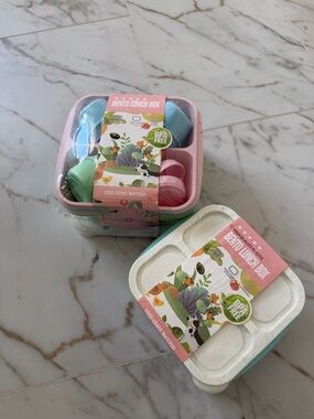 Bento Lunch Box Set - Pink & Blue - Unbranded